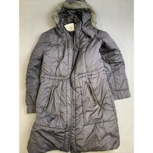 Authentic Coat Women's Size 16 Outerwear Winter Gray Puffer Parka Long Hooded